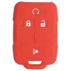 FUNDA DE SILICON PARA CONTROL CHEVROLET Silverado 4 botones color Rojo