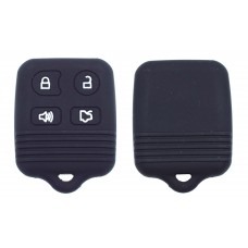 FUNDA DE SILICON PARA CONTROL FORD 4 BOTONES REALZADOS COLOR NEGRO