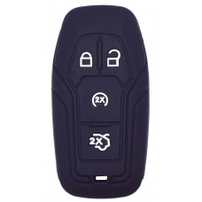 FUNDA DE SILICON PARA CONTROL FORD DE PRESENCIA 4 BOTONES COLOR NEGRO
