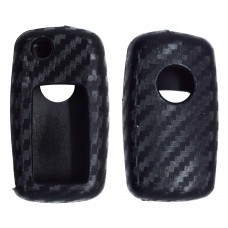 FUNDA DE SILICON PARA CONTROL VW DE CARBON COLOR NEGRO