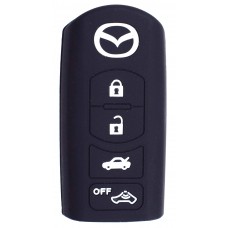 FUNDA DE SILICON PARA CONTROL MAZDA de presencia 4 botones Color Negro