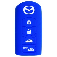 FUNDA DE SILICON PARA CONTROL MAZDA de presencia 4 botones Color Azul