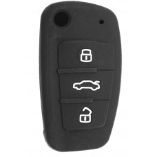 FUNDA DE SILICON PARA CONTROL AUDI 3 BOTONES COLOR NEGRO