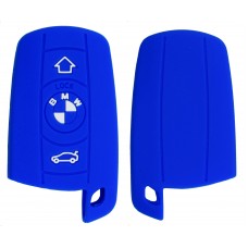 FUNDA DE SILICON PARA CONTROL BMW DE PRESENCIA 3 BOTONES COLOR AZUL