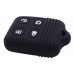FUNDA DE SILICON PARA CONTROL FORD 4 BOTONES REALZADOS COLOR NEGRO