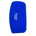 FUNDA DE SILICON PARA CONTROL FORD Focus Mod. 07-13 de 3 botones con logo Color Azul