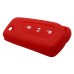 FUNDA DE SILICON PARA CONTROL TOYOTA HILUX 3 BOTONES COLOR ROJO