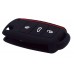 FUNDA DE SILICON PARA CONTROL VW DE 3 BOTONES COLOR NEGRO