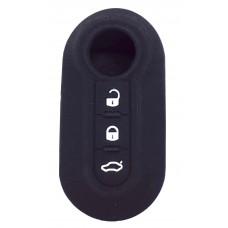 FUNDA DE SILICON PARA CONTROL FIAT PANDA 3 BOTONES COLOR NEGRO