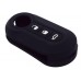 FUNDA DE SILICON PARA CONTROL FIAT PANDA 3 BOTONES COLOR NEGRO
