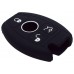 FUNDA DE SILICON PARA CONTROL Mercedes Benz 3 botones color Negro