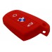 FUNDA DE SILICON PARA CONTROL BMW DE PRESENCIA 3 BOTONES COLOR ROJO