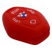 FUNDA DE SILICON PARA CONTROL BMW LLAVE DIAMANTE  2 BOTONES ROJO