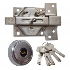 CERROJO DE SEGURIDAD IFAM CS88SC-LV con llave de seguridad niquel satin