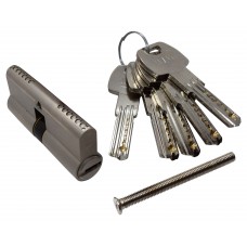 CILINDRO PARA CERRADURA 70 mm. Con llave multipunto niquel satin