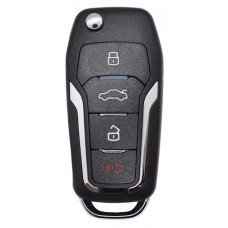 LLAVE CONTROL TIPO FORD DE PRESENCIA PARA GENERAR MINI KD 4 BOTONES SIN INSERTO Y CON CHIP (serie ZB )