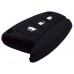 FUNDA DE SILICON PARA CONTROL HYUNDAI de 3 botones de presencia con logo Color Negro