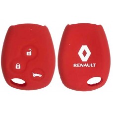 FUNDA DE SILICON PARA CONTROL RENAULT 3 BOTONES COLOR ROJO