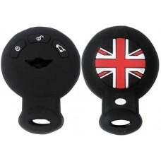 FUNDA DE SILICON PARA CONTROL MINI COOPER DE PRESENCIA 3 BOTONES COLOR NEGRO