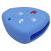 FUNDA DE SILICON PARA CONTROL TOYOTA 4 Botones con logo  color Azul Claro