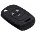 FUNDA DE SILICON PARA CONTROL CHEVROLET Cruze 3 Botones Color Negro de carbono