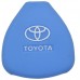 FUNDA DE SILICON PARA CONTROL TOYOTA 4 Botones con logo  color Azul Claro