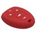 FUNDA DE SILICON PARA CONTROL CHEVROLET 5 botones Color Rojo