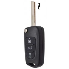 CARCASA HYUNDAI  i30 - ix35  con llave Abatible de 3 botones para control de alarma 