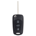 CARCASA HYUNDAI  i30 - ix35  con llave Abatible de 3 botones para control de alarma 
