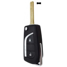 CARCASA TOYOTA ABATIBLE LLAVE REGATA 2 BOTONES PARA CONTROL DE ALARMA