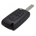 CARCASA PEUGEOT 307, 407 mod. 03-08 * 2 botones c/ llave Regata abatible p/control de alarma sin base para pila (con ranura)
