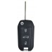 CARCASA PEUGOT 508 con llave Abatible de Regata 3 botones para control de alarma con ranura