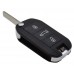 CARCASA PEUGOT 508 con llave Abatible de Regata 3 botones para control de alarma con ranura