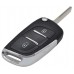 CARCASA PEUGOT 307, 407 con llave Abatible de Regata 2 botones para control de alarma con ranura 