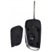 CARCASA PEUGOT 307, 407 con llave Abatible de Regata 2 botones para control de alarma con ranura 