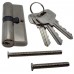 CILINDRO PARA CERRADURA 80 mm. Con llave normal niquel satin