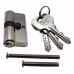 CILINDRO PARA CERRADURA 60 mm. Con llave normal niquel satin
