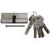 CILINDRO PARA CERRADURA 80 mm. Con llave multipunto niquel satin