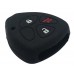 FUNDA DE SILICON PARA CONTROL TOYOTA 3 Botones con logo  color Negro
