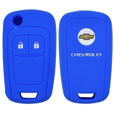 FUNDA DE SILICON PARA CONTROL CHEVROLET sonic 2 botones color azul
