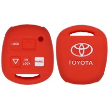 FUNDA DE SILICON PARA CONTROL TOYOTA FJ 3 botones color Rojo