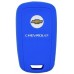 FUNDA DE SILICON PARA CONTROL CHEVROLET sonic 2 botones color azul