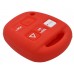 FUNDA DE SILICON PARA CONTROL TOYOTA FJ 3 botones color Rojo