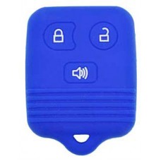 FUNDA DE SILICON PARA CONTROL FORD 3 botones realzados con logo Color Azul Marino