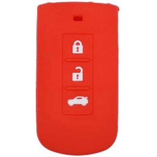 FUNDA DE SILICON PARA CONTROL MITSUBISHI 3 botones color Rojo