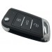 LLAVE CONTROL TIPO VW MQB DE PRESENCIA PARA GENERAR MINI KD 3 BOTONES SIN INSERTO Y CON CHIP (serie ZB )