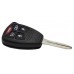 CARCASA CHRYSLER 5 botones con llave para control de alarma 
