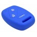 FUNDA DE SILICON PARA CONTROL HONDA 3 botones con logo color Azul