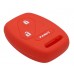 FUNDA DE SILICON PARA CONTROL HONDA 3 botones con logo color Rojo