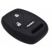 FUNDA DE SILICON PARA CONTROL HONDA 3 botones con logo color Negro